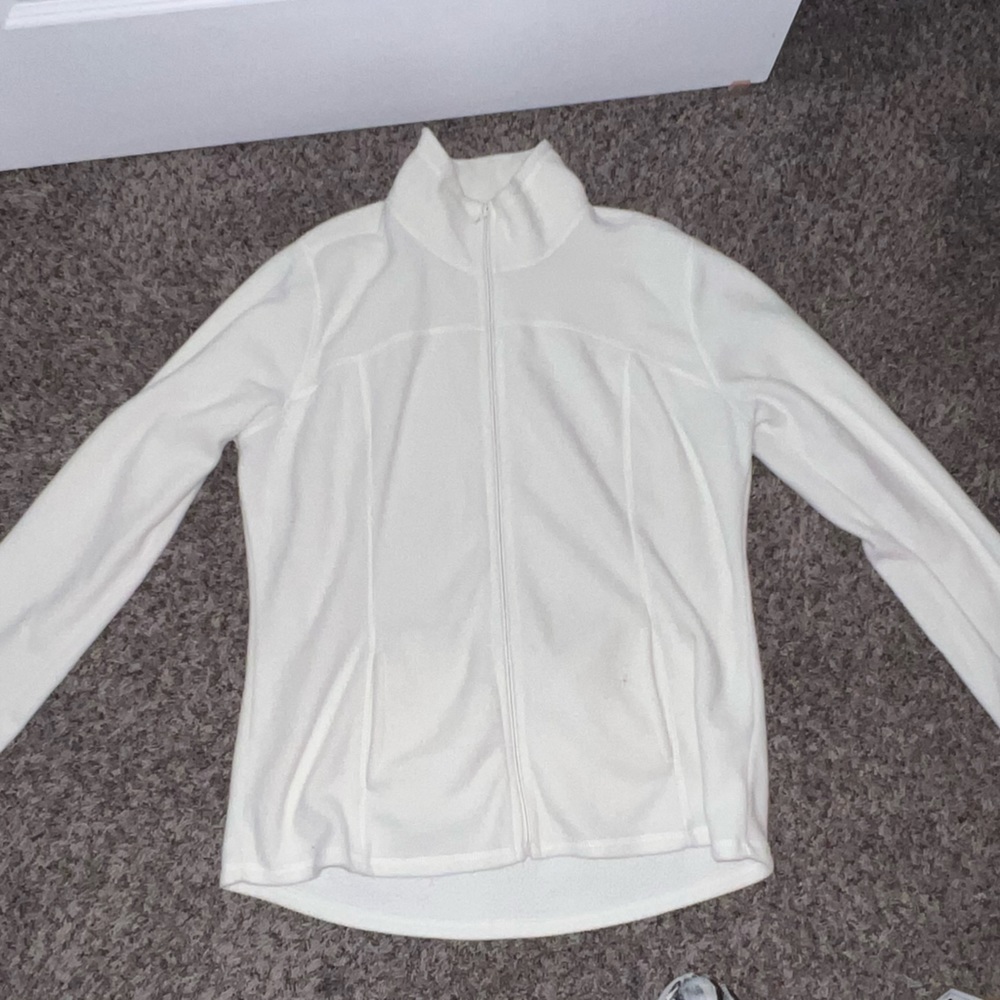 white XL turtleneck zip up sweater from old navy